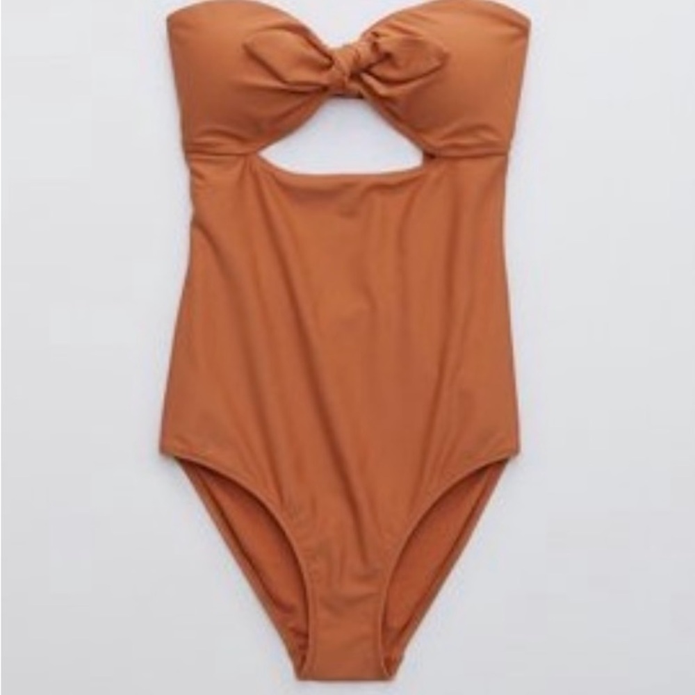 NWT - Aerie Burnt Orange Bandana Tie On Piece Swimsuit